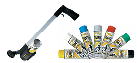 Markeringssprayfärg och utrustning 