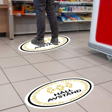 Självhäftande golvmarkeringsdekaler (flera modeller)