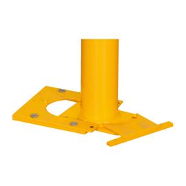 Avspärrningsstolpe -Bollard- Ø 76 mm, gul/svart, löstagbar