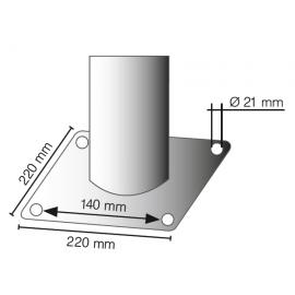 Avspärrningsstolpe -Bollard- 76 cm i diameter, lutningsbar i alla riktningar 