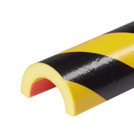 Rörskydd -Protect- Knuffi® av PU, rulle, gul/svart, för rör med en Ø på 20-60 mm, självhäftande och nötningsbeständig