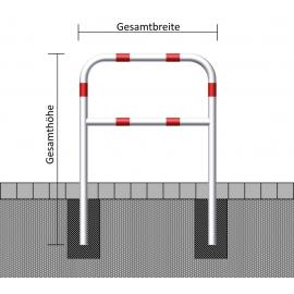 Sektionsräcke - Ø 60mm - med tvärbom